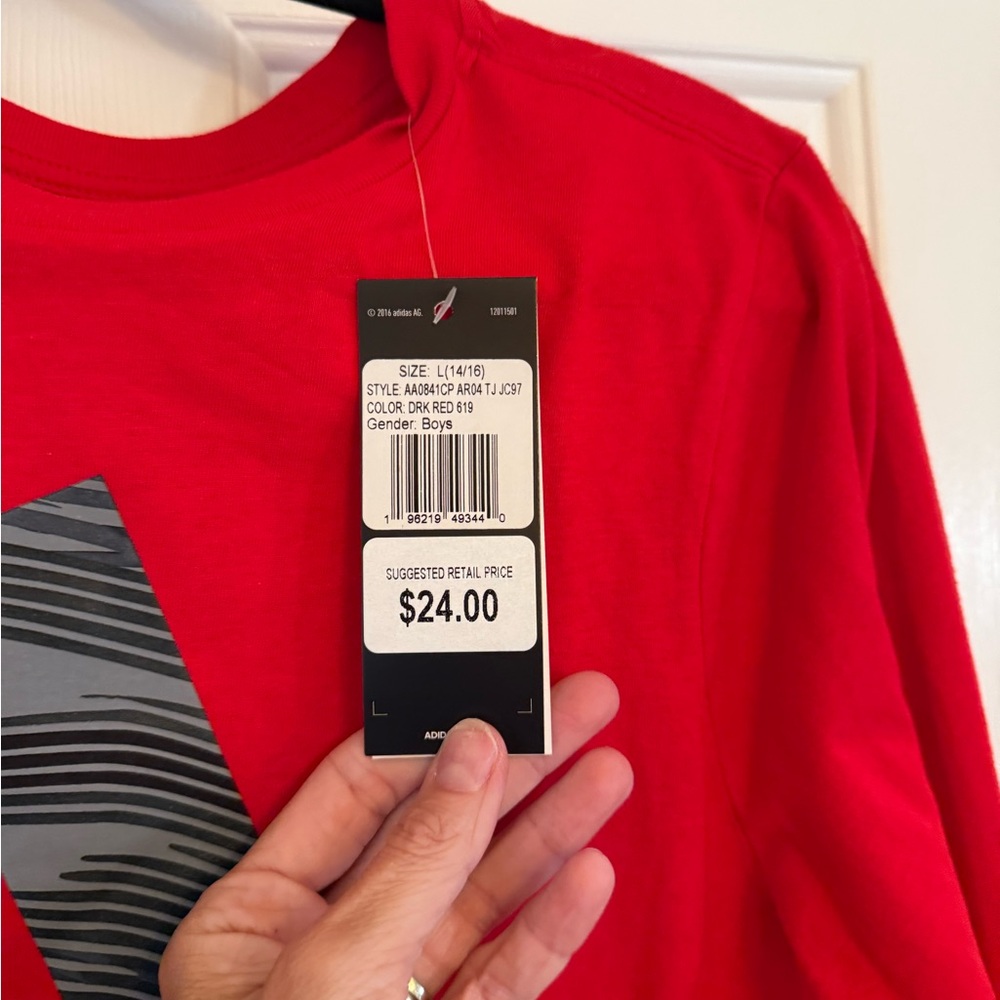 Adidas Bold Red Crew Neck Shirt